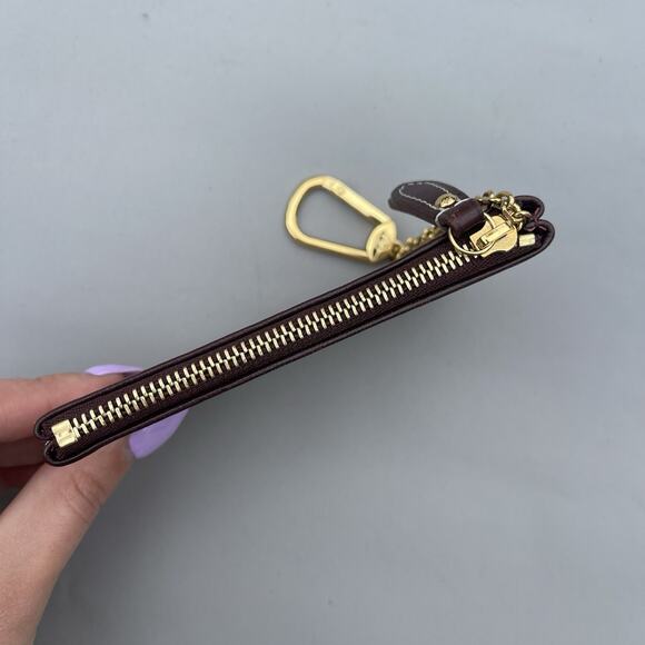 Louis Vuitton Monogram Mini Lin Idylle Pochette Cles Coin Case Let Cles Burgundy - Picture 6 of 12